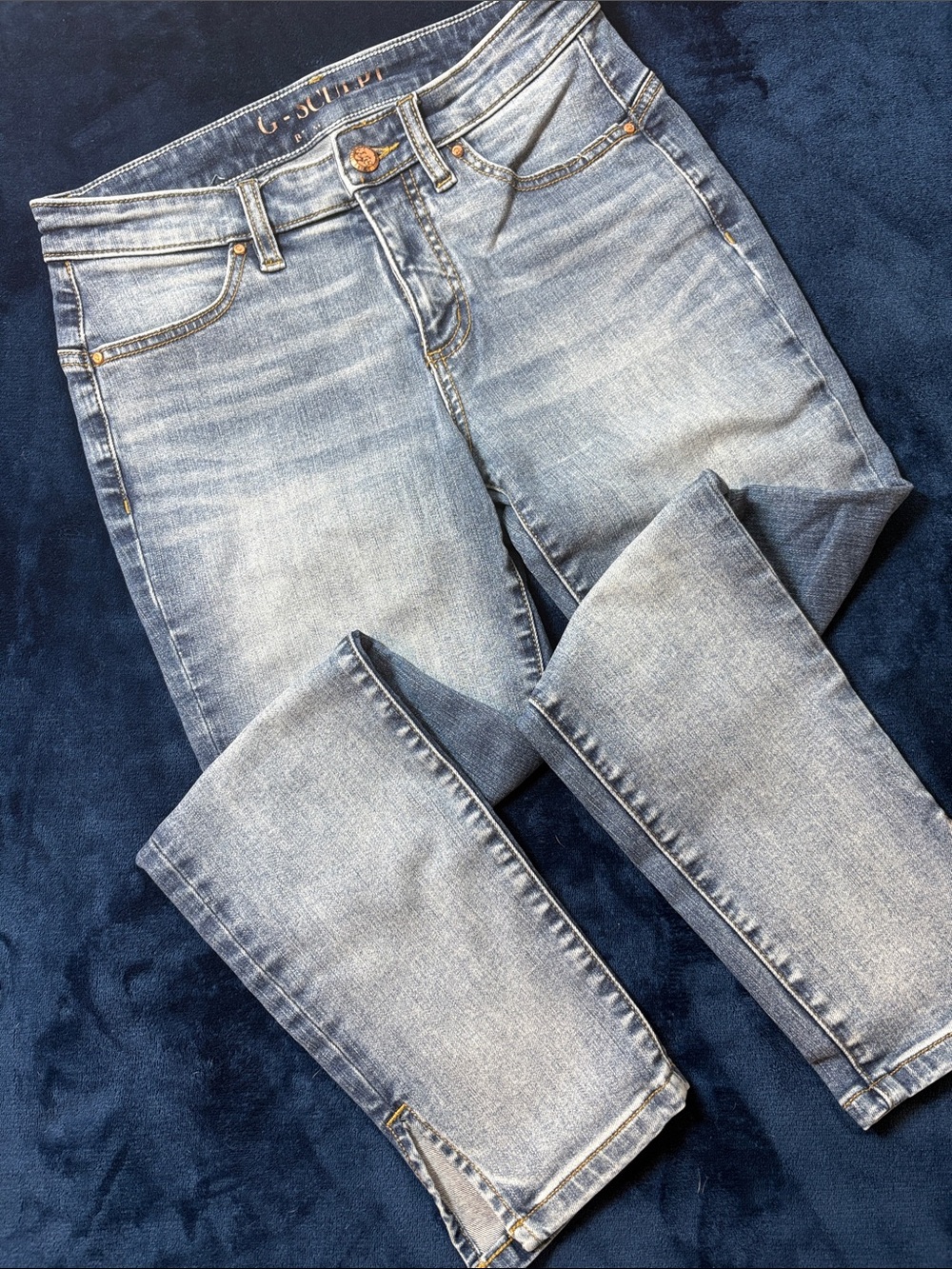 G by Giuliana Light Blue Ankle Crop Jeans